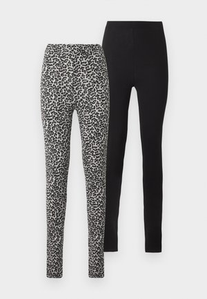 ONLLIVE LOVE NEW 2 PACK - Leggings - Pantaloni - black/multi-coloured