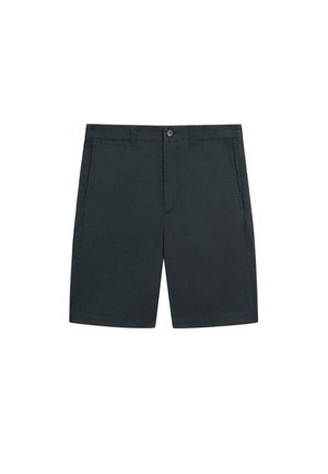 Schwarze Freizeithose mit Gürtelschlaufen, vorderer Knopf- und Reißverschluss sowie Seitentaschen, auf weißem Hintergrund dargestellt.