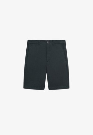 Schwarze Freizeithose mit Gürtelschlaufen, vorderer Knopf- und Reißverschluss sowie Seitentaschen, auf weißem Hintergrund dargestellt.