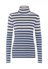 SPINA STRIPED ROLLNECK - Trui - ensign blue w white stripe