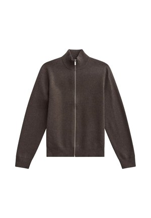 Bläck, THEO ZIP CARDIGAN - Cardigan - taupe melange