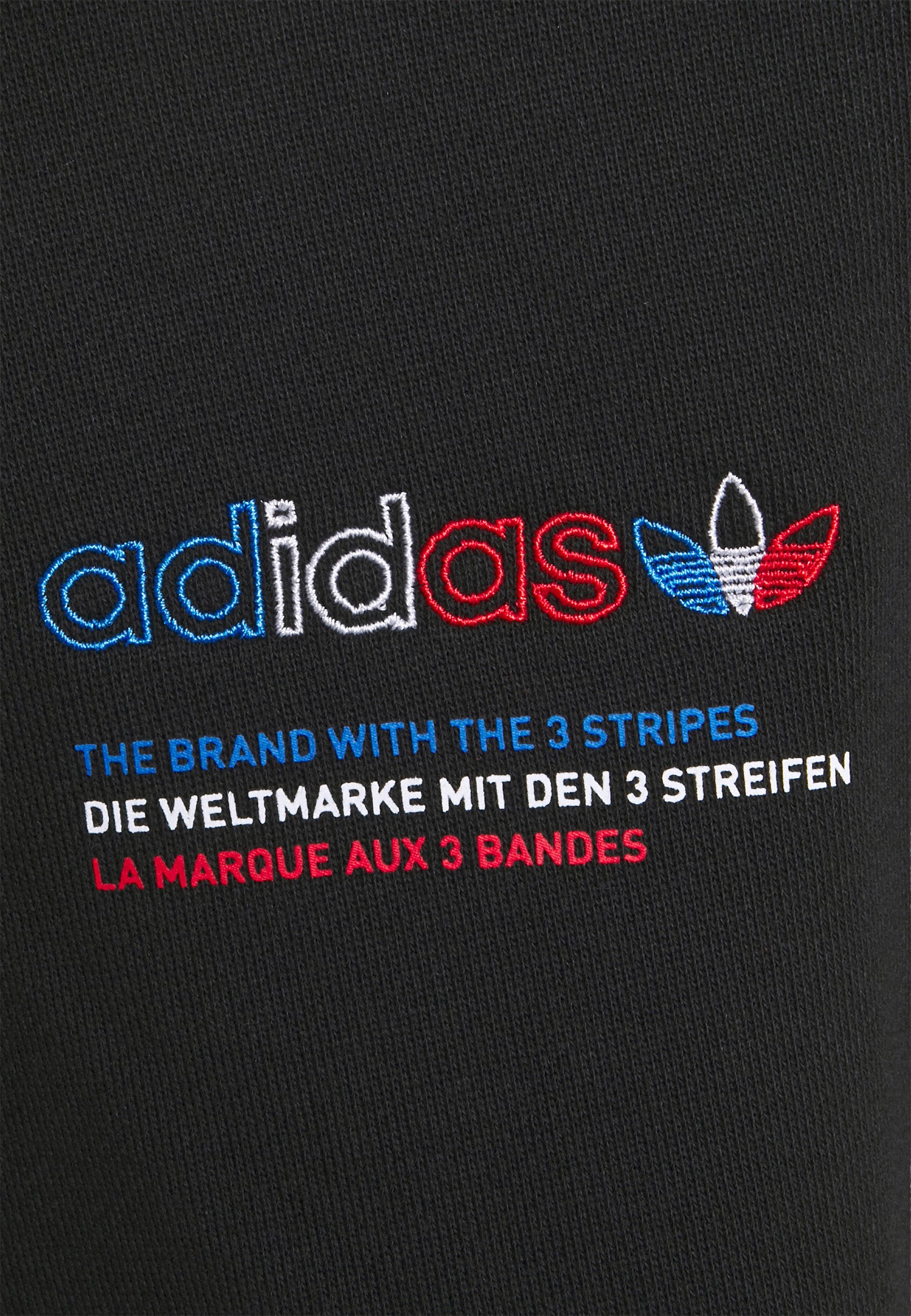 adidas tricolor trefoil velvet sweatshirt