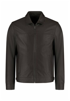 KENT - Leren jas - chocolate brown