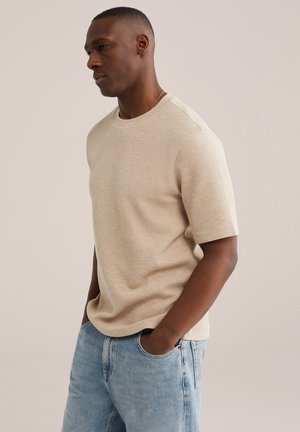 WE Fashion T-shirt basic - greige
