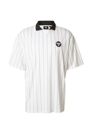 Hummel, CHEVRON PINSTRIPE - Poloshirts - white black
