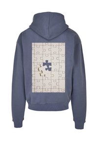 Merchcode MISSING PIECE ULTRA HEAVY - Felpa con cappuccio - vintageblue