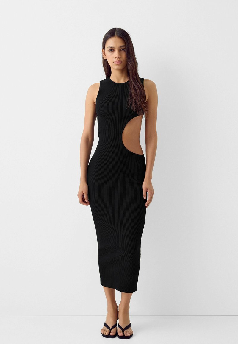 Bershka Gebreide jurk zwart Bershka Gebreide jurk zwart