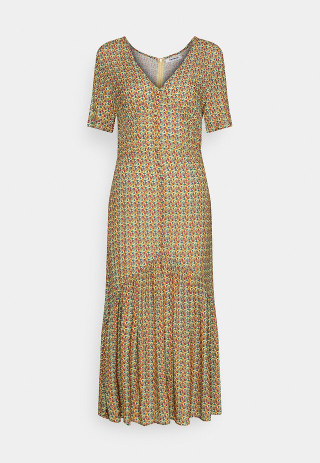 VNECK SHORT SLEEVE MIDI DRESS - Vestido informal - multi-coloured