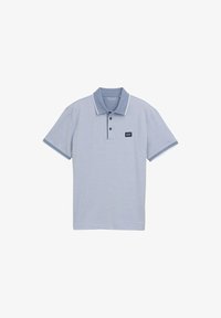 Ausgewählt, dove blue white two tone pique