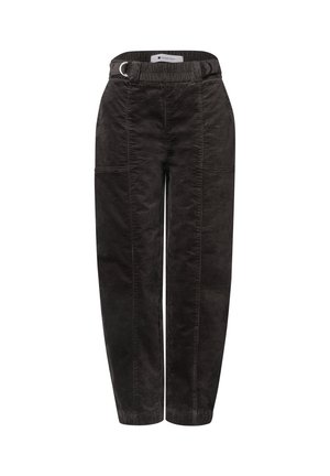 Street One, HIGH WAIST BARREL LEG HOSE MIT ELASTIKBUND - Pantalon classique - black coffee