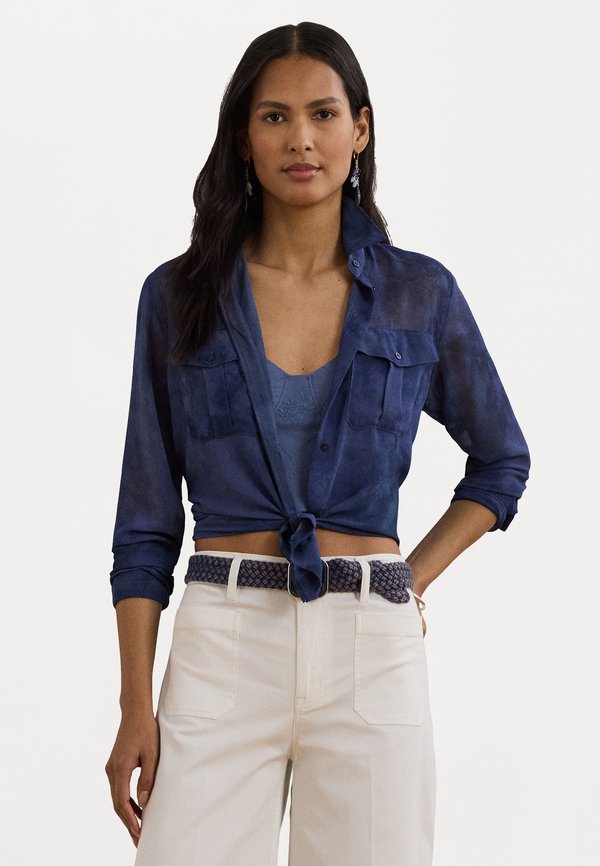 Classic Fit Print Chiffon Shirt - Button-down blouse