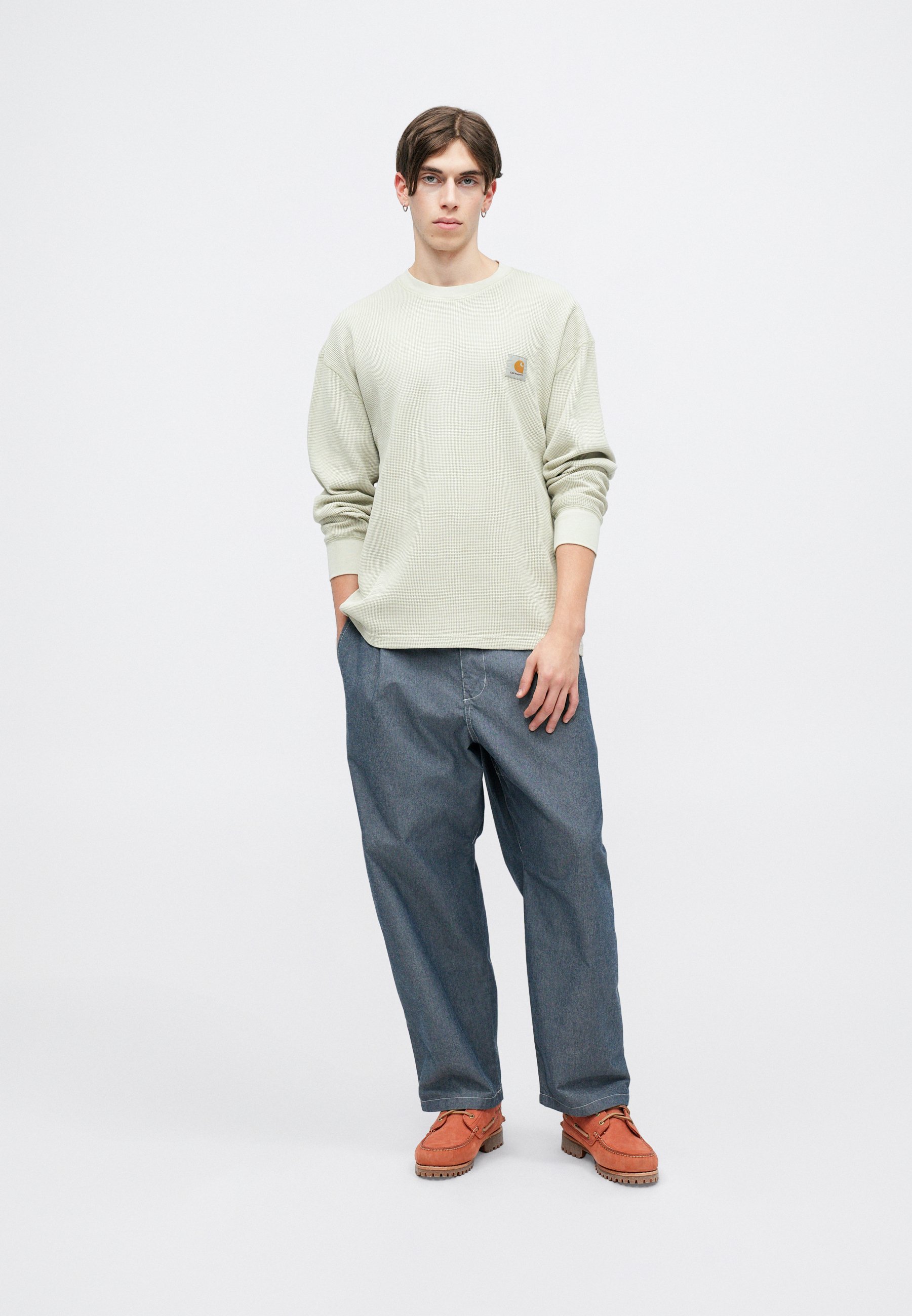Carhartt WIP VISTA WAFFLE - Long sleeved top - fleur de sel/beige