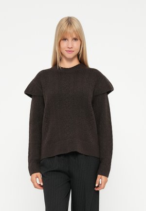OBJPAOLA - Pullover - seal brown