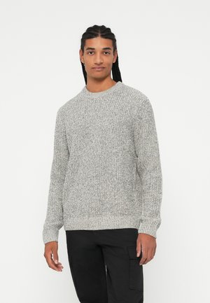 JORBLEECKER CREW NECK  - Strikkegenser - sea salt/black