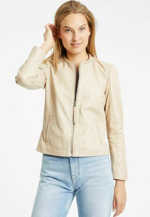 Gipsy GWLIAH LASOV - Lederjacke - light beige/beige