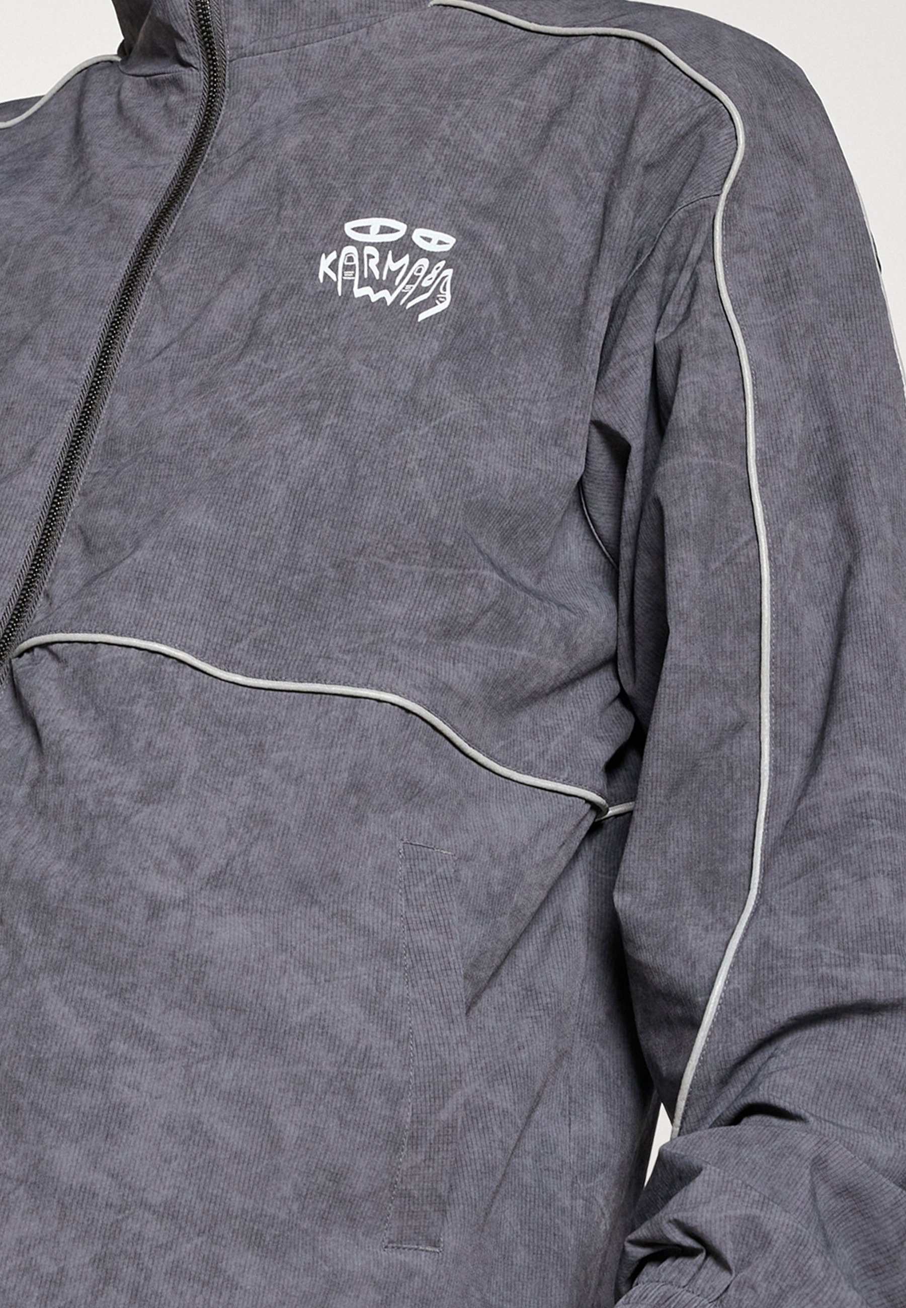 Karma8a PIPING - Windbreaker - charcoal/grey - Zalando.co.uk