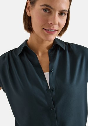 Cecil, BASIC BLUSE MIT HEMDKRAGEN IN UNIFARBE - Chemisier - deep petrol blue