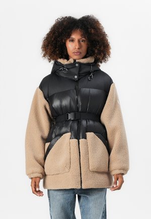 MIX JACKET - Zimná bunda - black/light beige