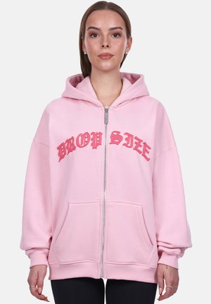 LOGO ZIP - Džemperis su gobtuvu - pink
