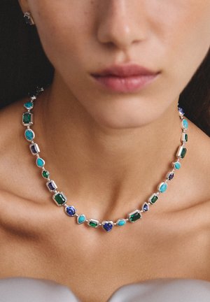 THOMAS SABO, KETTE MIT STEINEN - Halskette - silberfarben weiß hellblau dunkelblau grün türkis