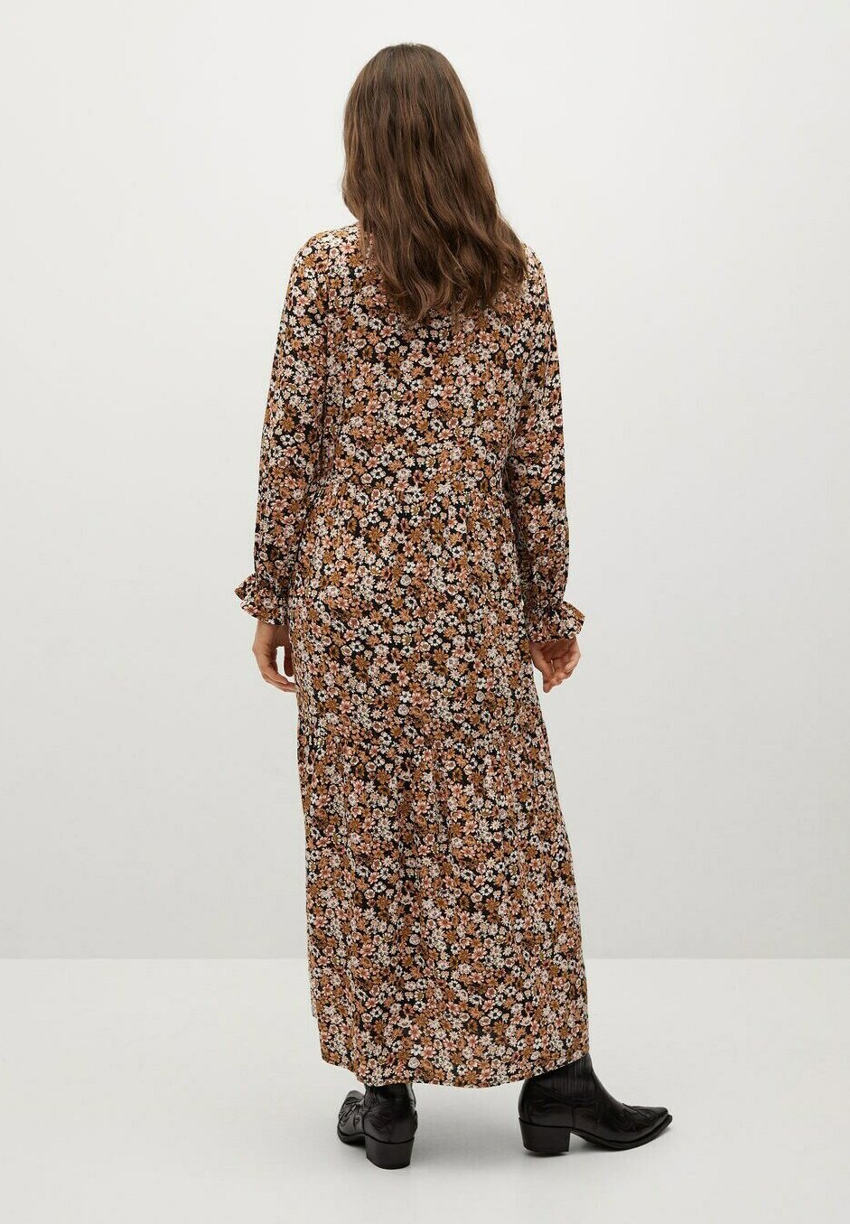robe longue leopard mango