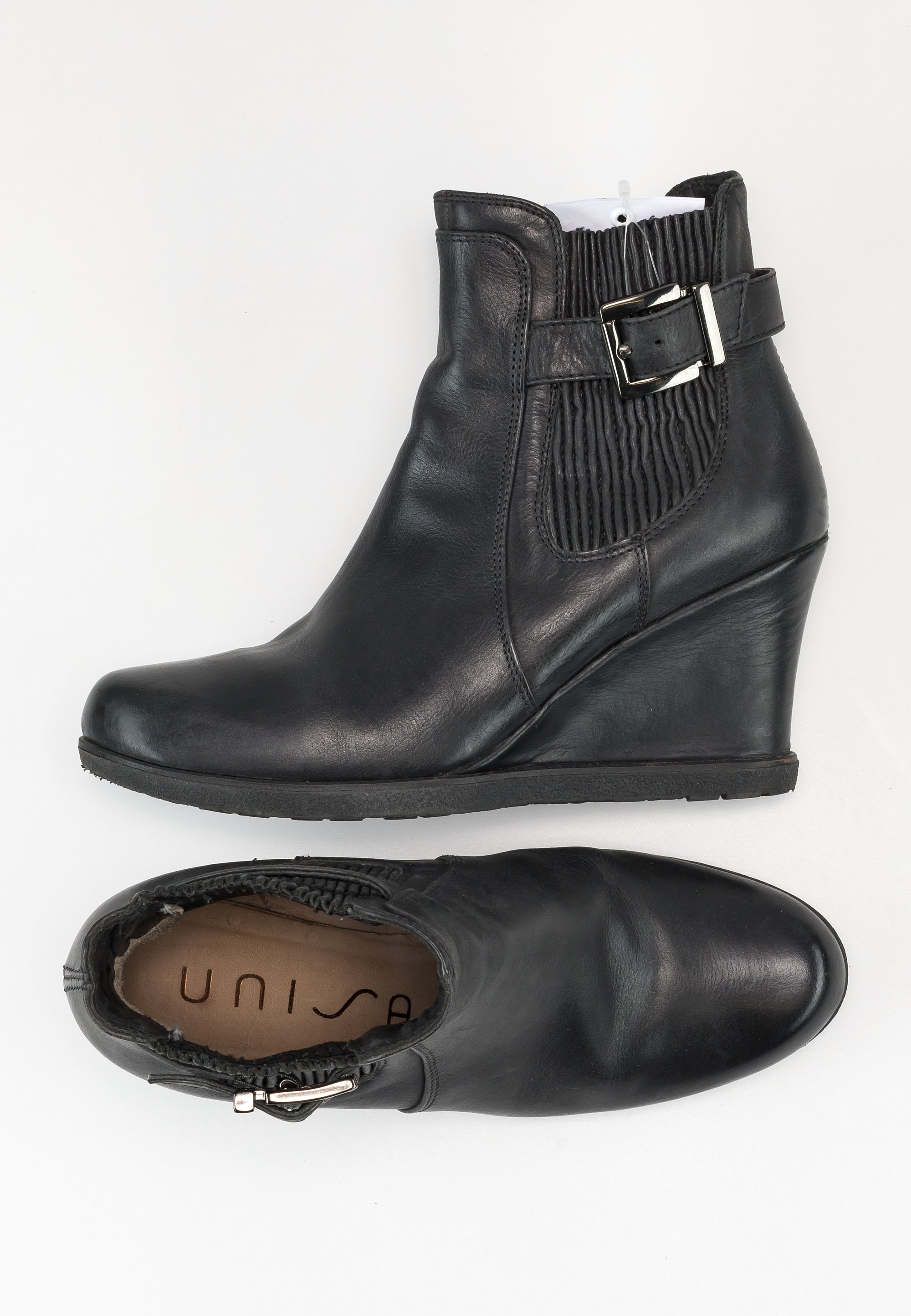 Unisa Sleehak Enkellaarsjes Unisa Enkellaarsjes Met Sleehak Black