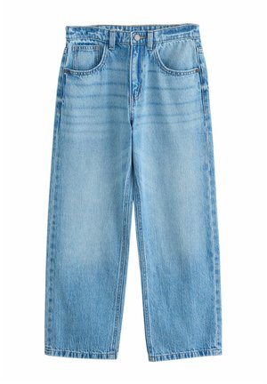 Next, LONGER LENGTH WIDE DENIM JEANS - Relaxed fit jeans - mid blue