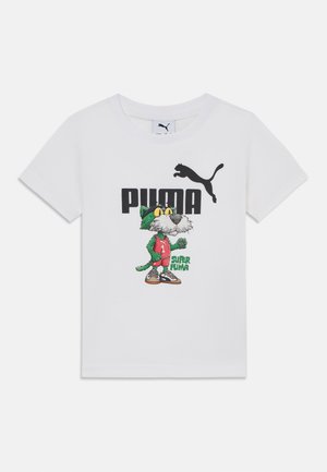 Puma SUPER GRAPHIC TEE - T-shirts print - white
