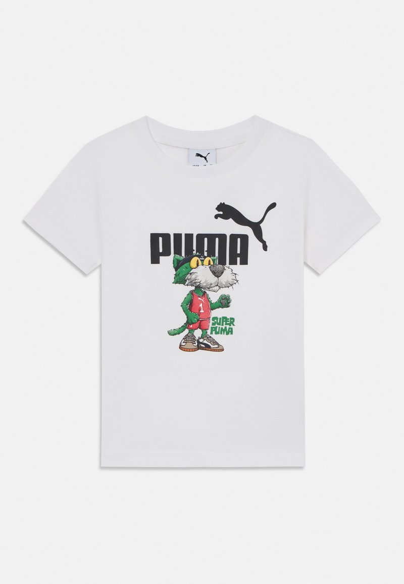 Puma SUPER GRAPHIC TEE - T-shirt print - white