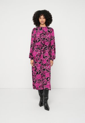 WILLA DRESS - Jurk - black/raspberry