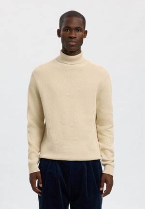 Selected, Turtleneck Cotton - Vesta - oatmeal
