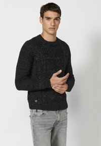 Koroshi Strickpullover - black