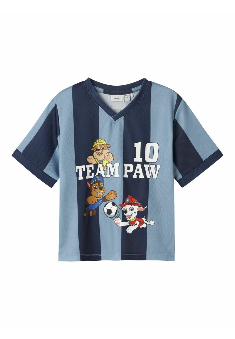 name it T-shirt print blauwgrijs