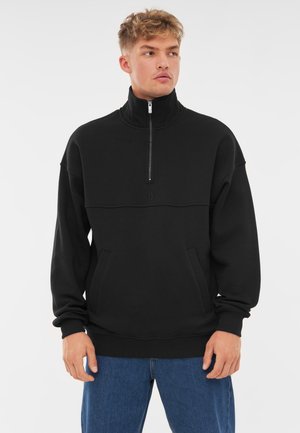 HALF ZIP COOPER - Collegepaita - black