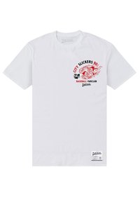 Henry Tiger PARK FIELDS CITY SLICKERS - Triko s potiskem - white