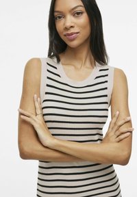 VILA ÄRMELLOSES - Robe pull - birch