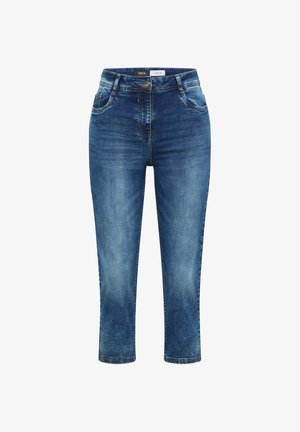 Cecil, 3/4 SLIM-LEG JEANS IN A SLIM FIT - Shorts vaqueros - mid blue used wash