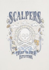 Scalpers GROOVY SKULL TEE - Camiseta estampada - ecru