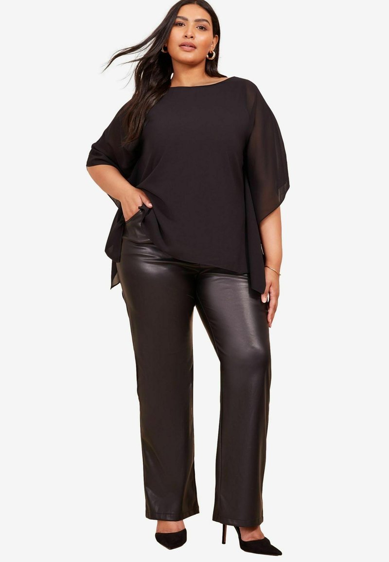 Curves Like These OVERLAY REGULAR FIT - Bluse - black