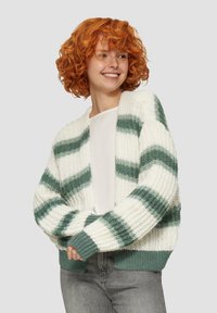 QS Strickjacke - dunkles salbeigrün