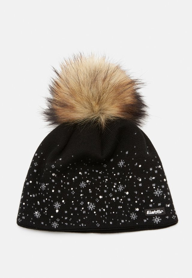 RANA CRYSTAL - Beanie - schwarz/graumeliert/real