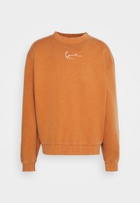 SMALL SIGNATURE CREW UNSIEX - Sweater met rits - ocher