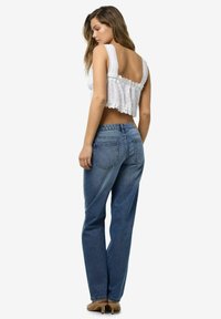 Noisy May CROP BRODERIE ANGLAISE - Topp - bright white