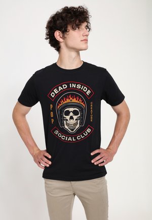 POP CREATURE DEAD INSIDE SOCIAL CLUB - Camiseta estampada - black