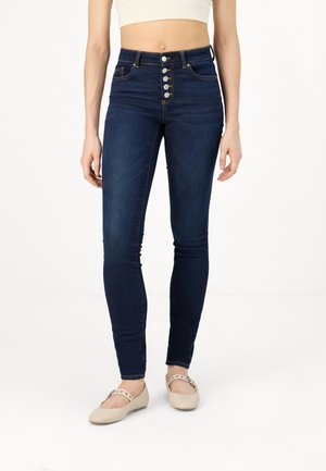 ONLHUSH MID  BUTTON  - Jeans Skinny - dark blue denim