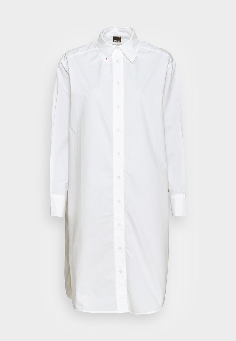 Damen Freizeitkleider | Gina Tricot LEAF SHIRT DRESS Blusenkleid white/white denim - LJ47828 Damen Freizeitkleider | Gina Tricot LEAF SHIRT DRESS Blusenkleid white/white denim - LJ47828