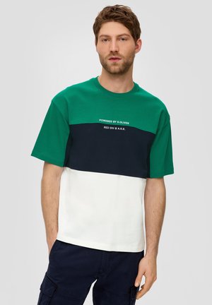 s.Oliver IM COLOUR BLOCKING-STYLE - T-Shirt print - smaragd