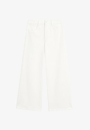 Massimo Dutti, FLOWY WIDE-LEG JEANS - Wide Leg - white
