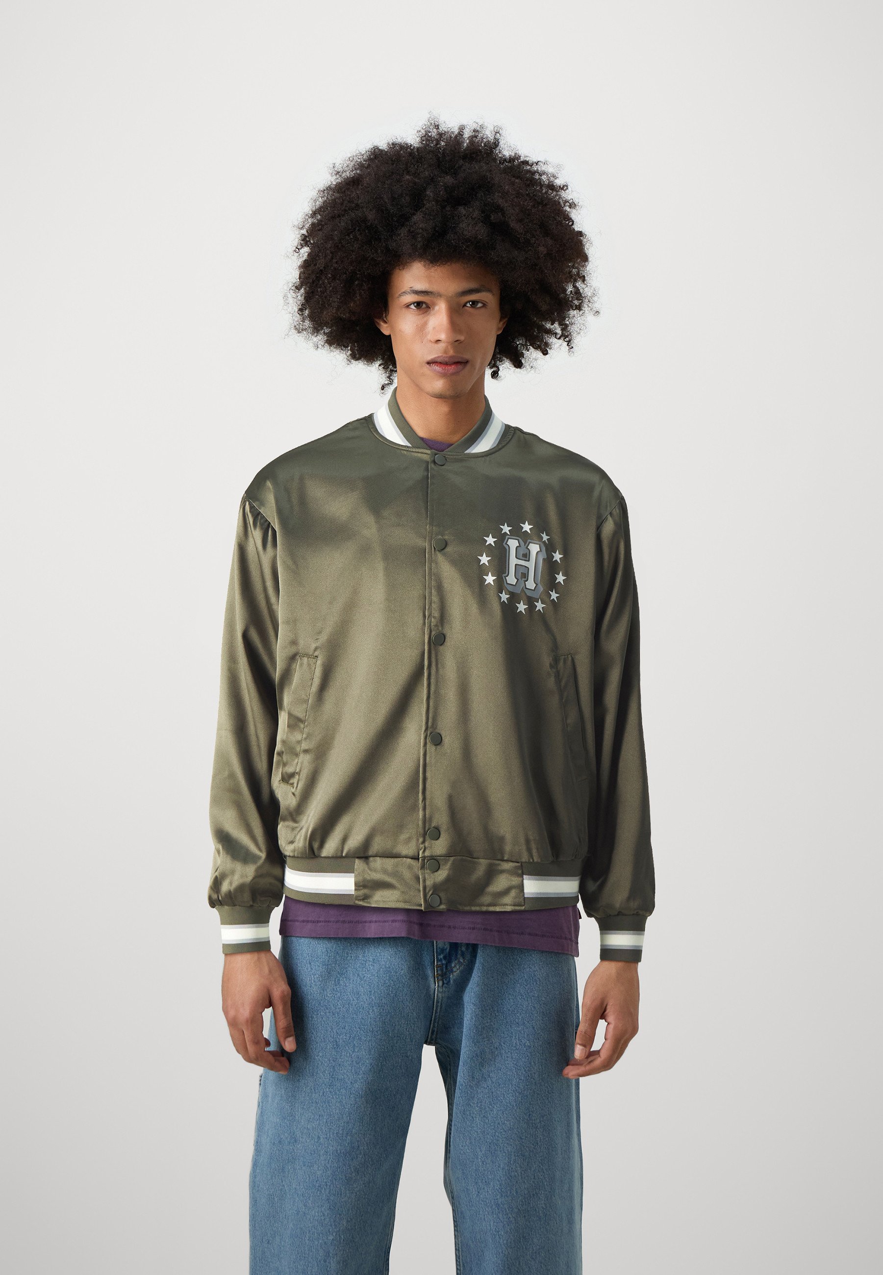 HUF GALACTIC STACK BASEBALL UNISEX - Bomber Jacket - olive 