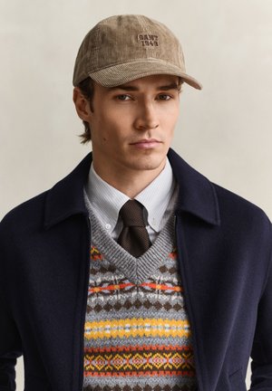 GANT, CORD CAP UNISEX - Pet - light taupe